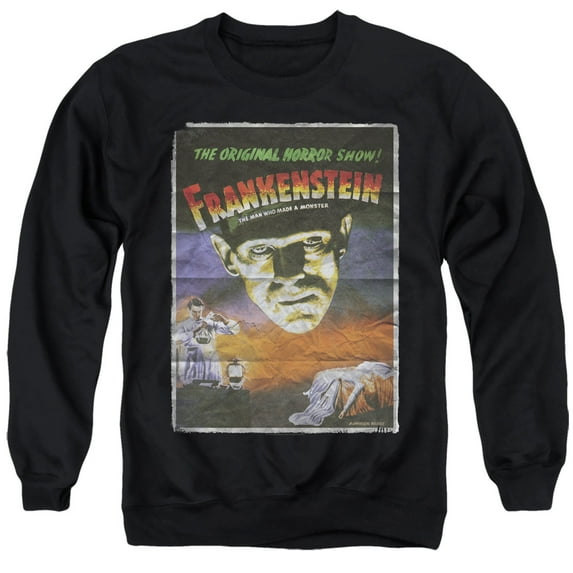 Universal Monsters - Frankenstein One Sheet - Crewneck Sweatshirt - Large