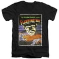 thumbnail image 1 of Universal Monsters Frankenstein One Sheet S/S Adult V-Neck 30/1 T-Shirt Black, 1 of 1