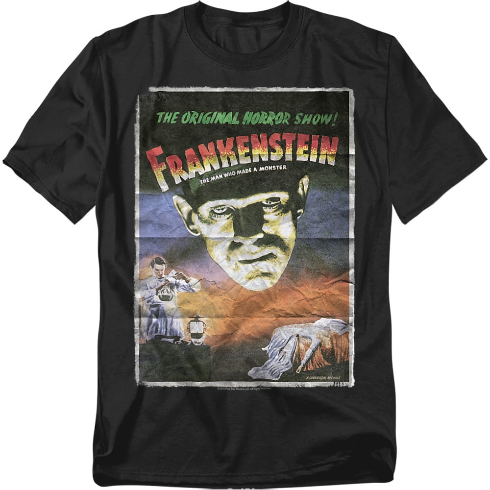 T-shirt Donna Frankenstein Taglia Small (S) - Colore Nero - Glow In The Dark - Bay Island Sportswear