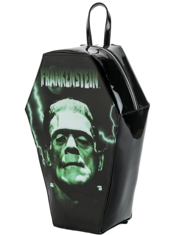 Green Frankenstein Coffin Backpack