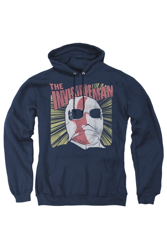 Universal Monsters Invisible Portrait Adult Pullover Hoodie Sweatshirt Navy