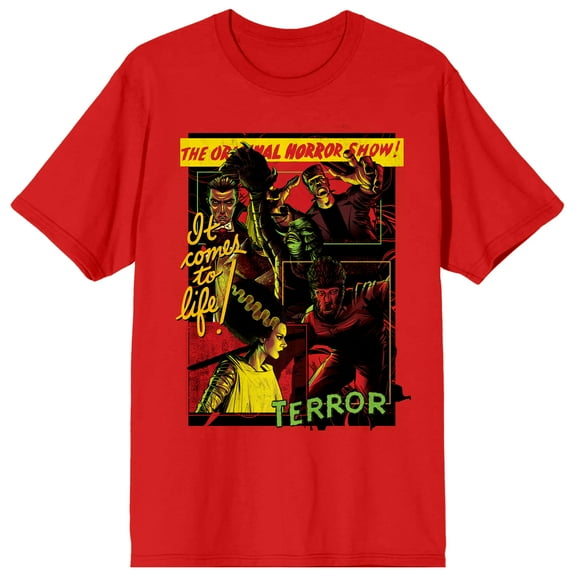 Universal Monsters It Comes To Life Women's Red Short Sleeve Tee-M