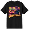 thumbnail image 1 of Universal Monsters It's A Monster Frankenstein Crew Neck Short Sleeve Men's Black T-shirt-4XL, 1 of 7