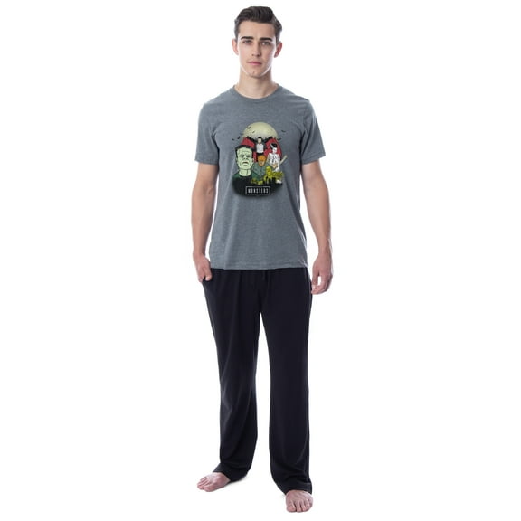 Universal Monsters Mens' Characters Dracula Halloween Sleep Pajama Set