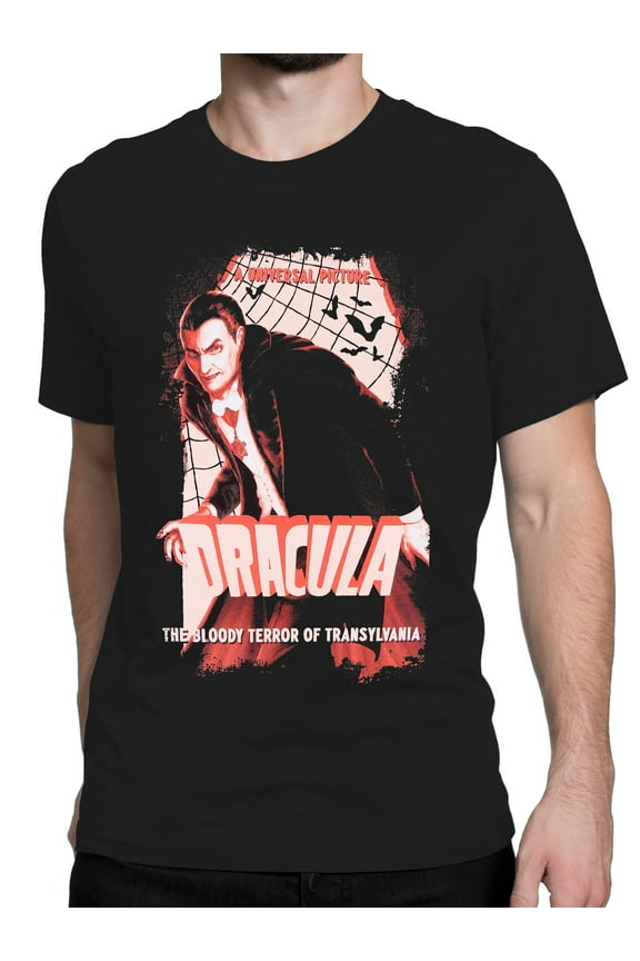 Mens Dracula T-Shirt Black Sizes S-XXL