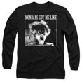 thumbnail image 1 of Universal Monsters Monday Monster Long Sleeve Adult 18/1 T-Shirt Black, 1 of 1