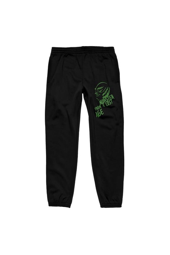 Universal Monsters Monster From A Lost Age Men's Black Jogger Pants-Medium