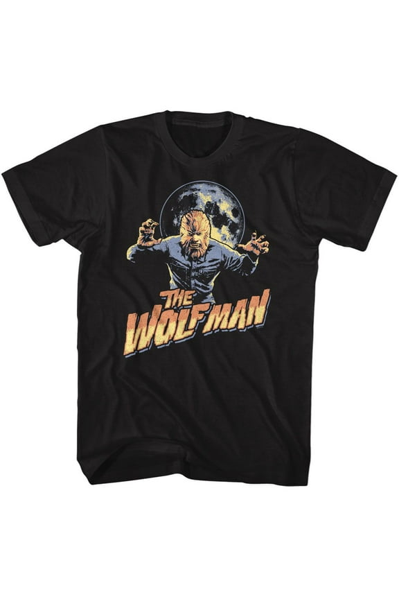Universal Monsters Multitone Wolfman Black Adult T-Shirt