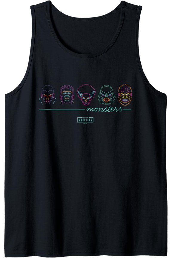 Universal Monsters Neon Lineup Tank Top Size S-3XL