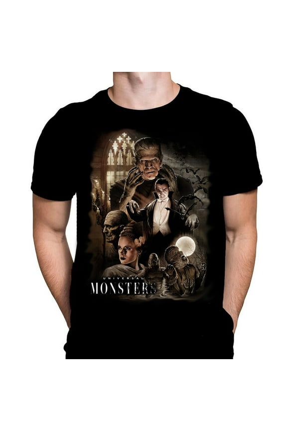 Universal Monsters - T-Shirt - Sizes S - 5XL - Bela Lugosi / Karloff / Chaney