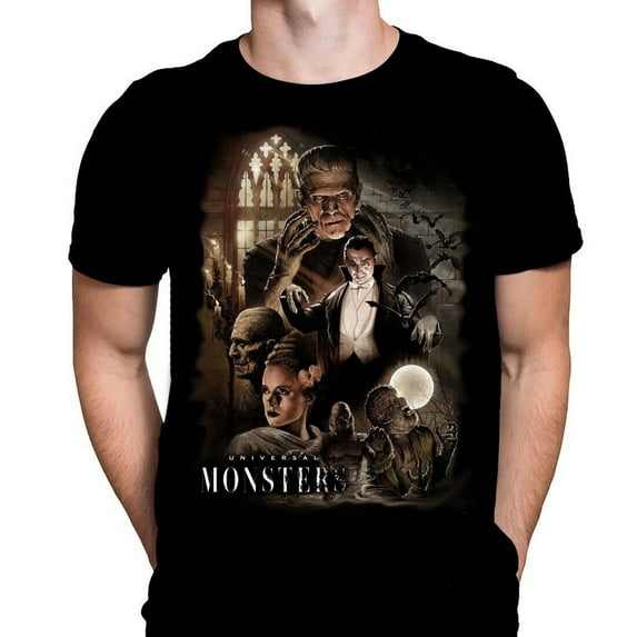 Universal Monsters - T-Shirt - Sizes S - 5XL - Bela Lugosi / Karloff / Chaney
