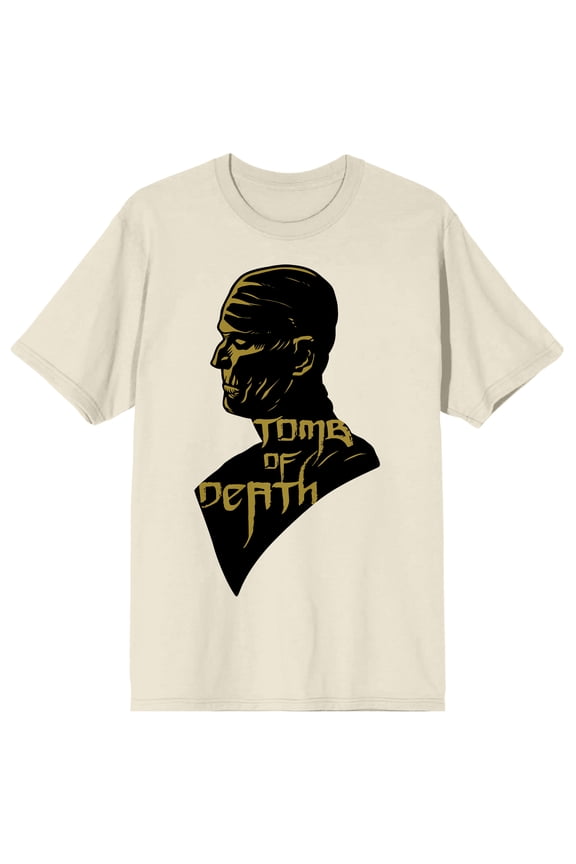 Universal Monsters Tomb Of Death Crew Neck Short Sleeve Natural Men's T-shirt-XXL