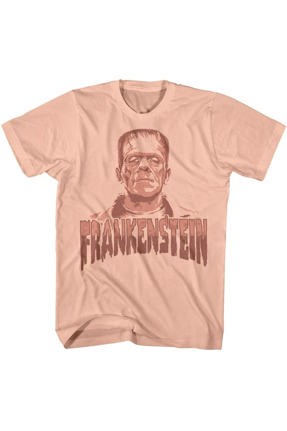 Universal Monsters - Warm Monotone - American Classics - Peach Adult Short Sleeve T-Shirt