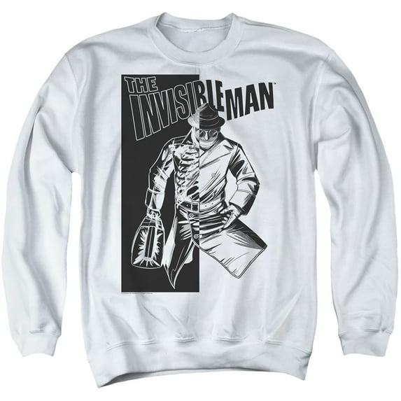Universal Monsters Who I Am Adult Crewneck Sweatshirt White