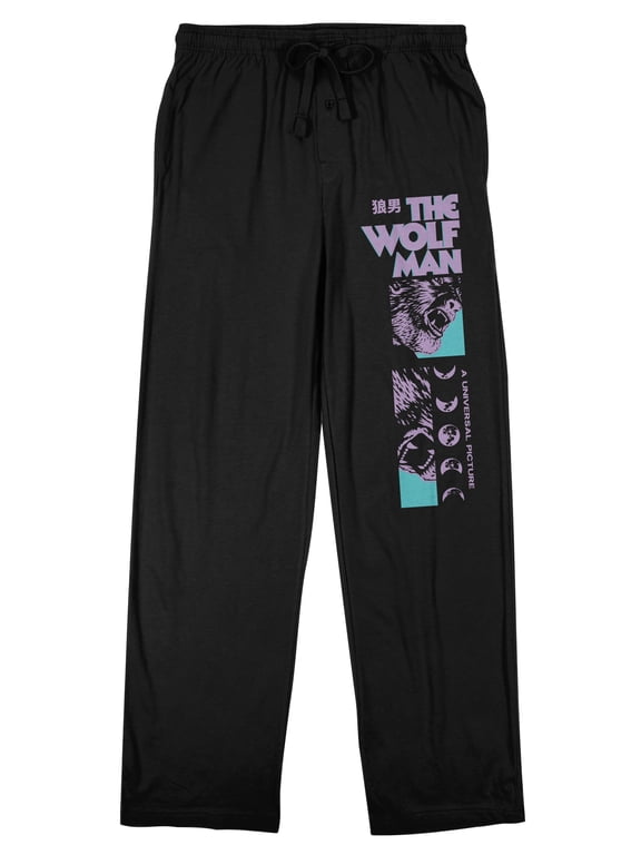 Universal Monsters Wolf Man Sleep Pants for Men Loungewear-Small