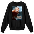 thumbnail image 1 of Universal Monsters Wolfman When Night Comes Crew Neck Long Sleeve Black Adult Sweatshirt-Small, 1 of 3