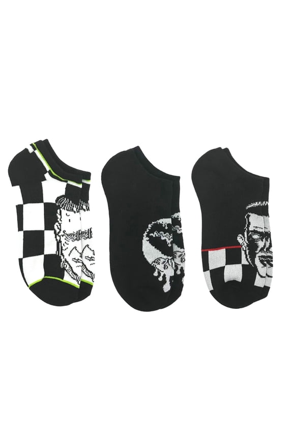 Monsters Women's Halloween No-Show Socks, 3-Pack, Size 4-10