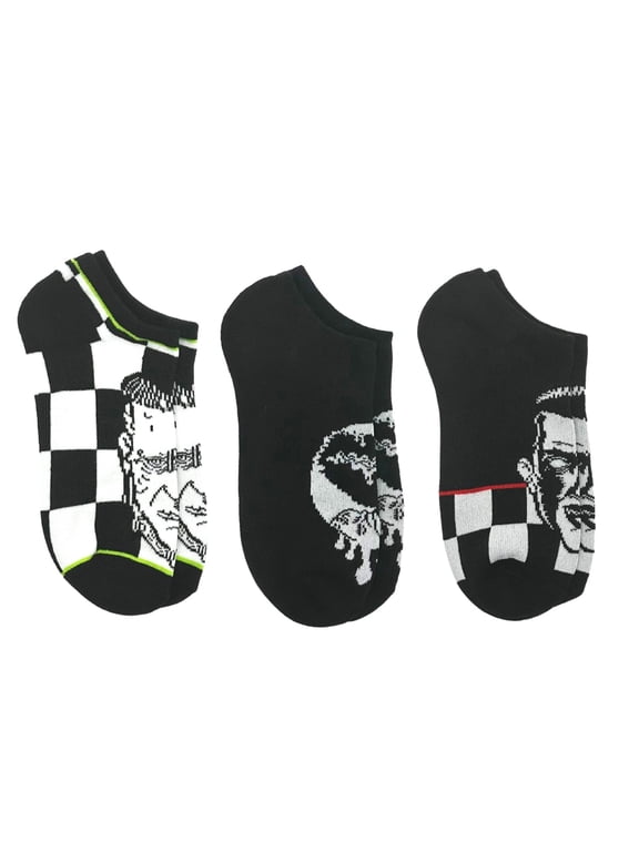 Monsters Women's Halloween No-Show Socks, 3-Pack, Size 4-10