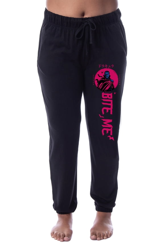 Universal Monsters Womens' Dracula Bite Me Sleep Jogger Pajama Pants