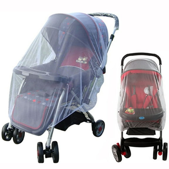 Universal Mosquito Net for Stroller and Car seat,Durable and Breathable Baby Stroller Mosquito Net for Bassinets, Cradles, Playards, Portable Mini Crib(White)