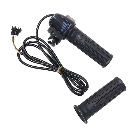 Universal Throttle Grip Kit for Scooter and Motorcycle with LCD Display Key Lock Plug and Play Installation Seamless Power Control and Easy Fit for Vehicles,170 cm,Black