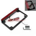 thumbnail image 1 of Universal Motorcycle 6" LED License Plate Frame With LED Tail Brake Light Black, 1 of 4