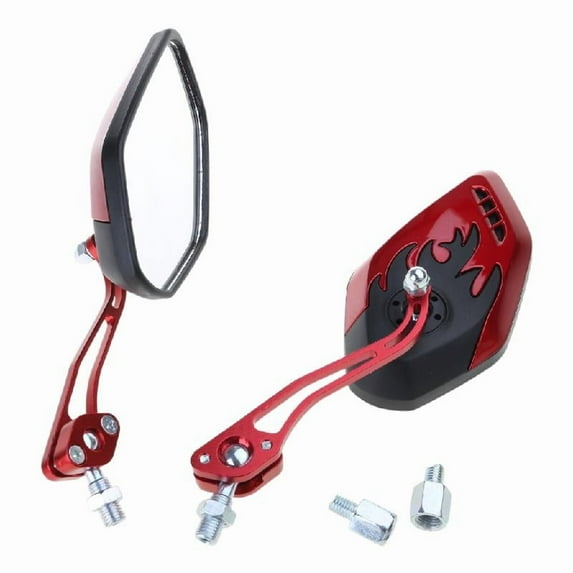 Universal Motorcycle Aluminum Rear View Black Handle Bar End Side Rearview