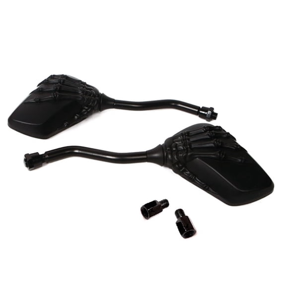 Universal Motorcycle Back Side Mirror Modification Skull Craw Shadow Rear View Mirrors Pair 8mm 10mm