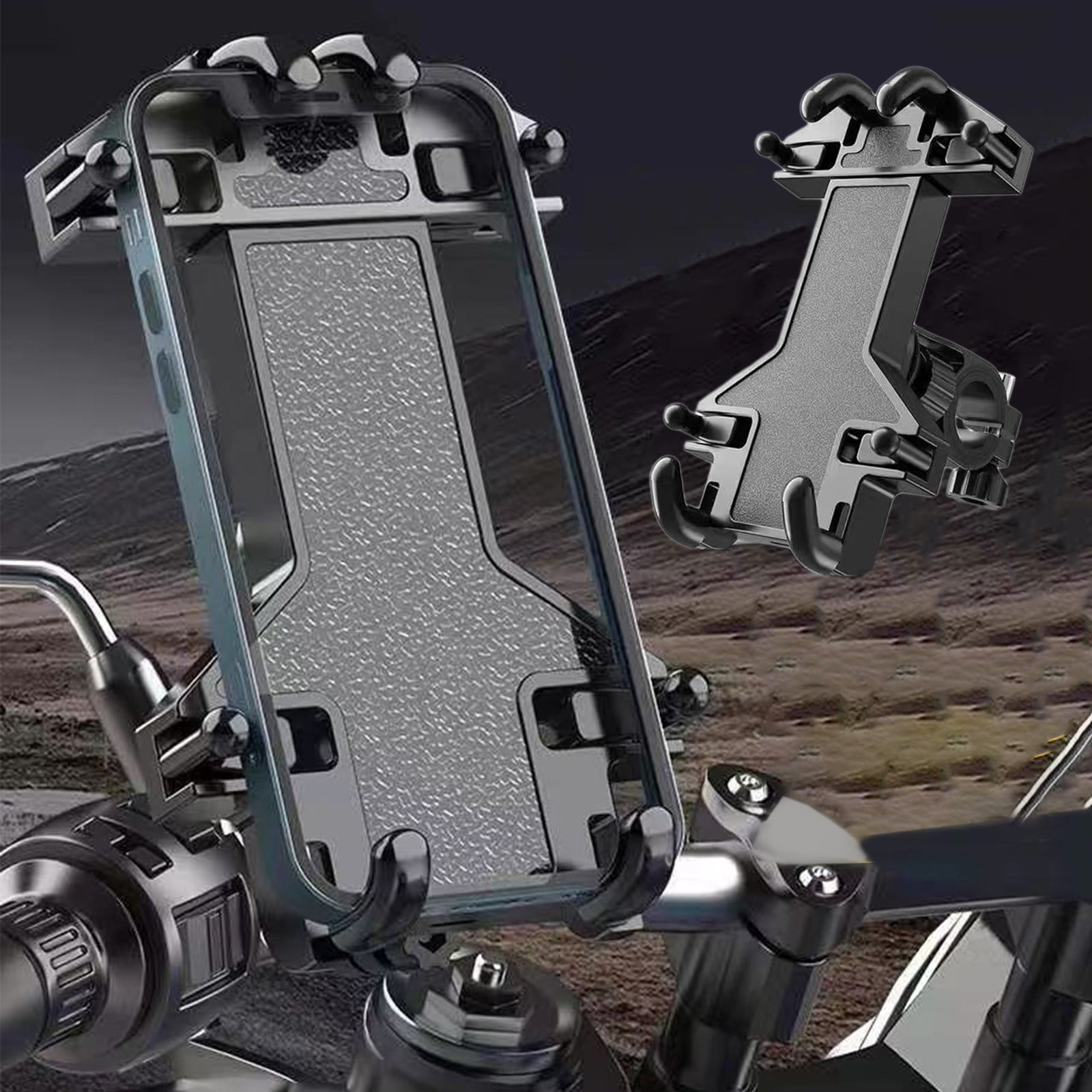 Diamond Plate Adjustable Waterproof Motorcycle/Bike Phone Mount - GPS & Smartphone Holder 7 thumbnail image