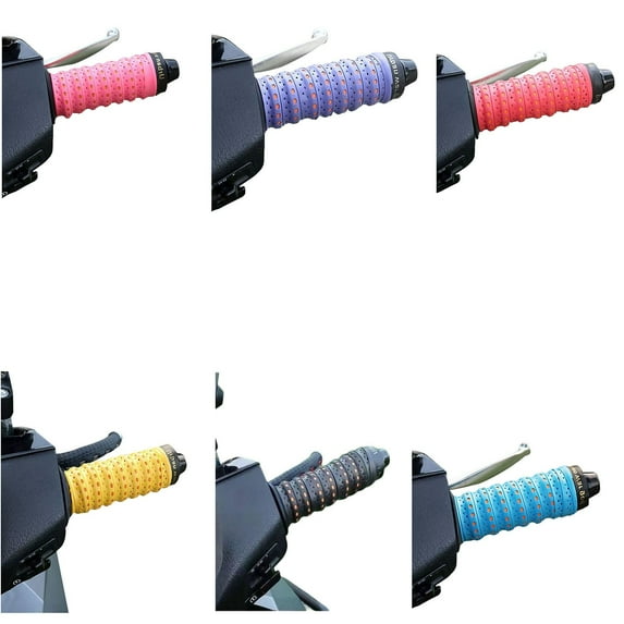 Universal Motorcycle & Bicycle Handlebar Cover Wrap, Soft Breathable Sweat-Absorbing Sponge Grip Tape, 43.3 x 0.98 in, Black