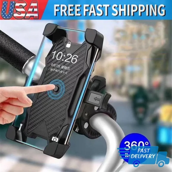 Universal Motorcycle Bike Bicycle Scooter Handlebar Cell Phone Holder Mount Gps