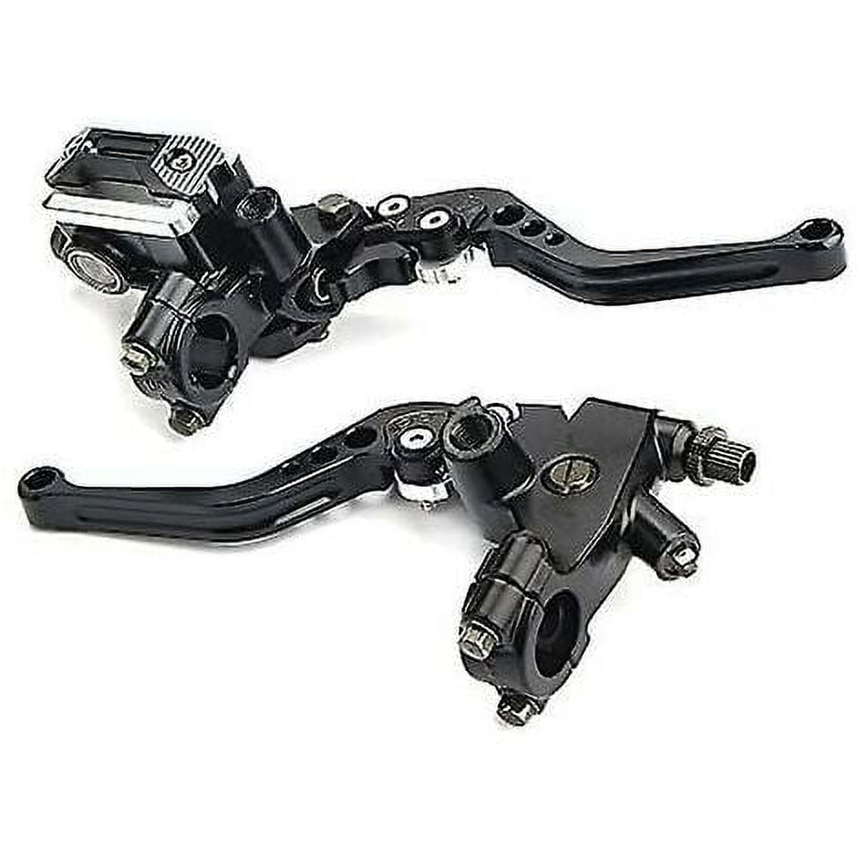 Universal Motorcycle Brake Clutch Levers 7/8 Master Cylinder Reservoir 22mm Handlebar Brake Master Cylinder Black