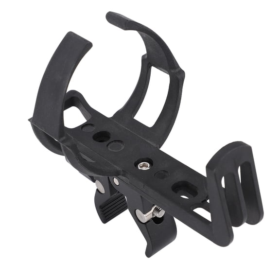 Universal Motorcycle Cup Holder with Alligator Clamp, ATV Drink Cage Mount for 20 oz / 590 ml Bottles, Fits 0.6-1.56 in / 1.5-4.0 cm Handlebars on Scooter, Boat, Golf Cart and Bike, Black