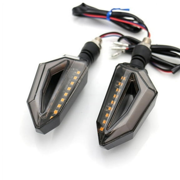 Universal Motorcycle Flasher Led Turn Signals Light Left+Right Indicators Blinker, White