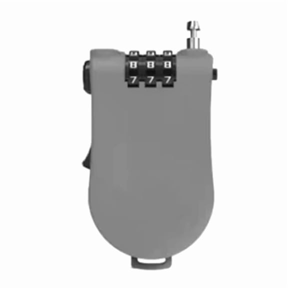 Universal Motorcycle Helmet Password Lock Telescopic Wire Rope Cable Anti-Theft Safety Lock Suitcase Helmet Gray