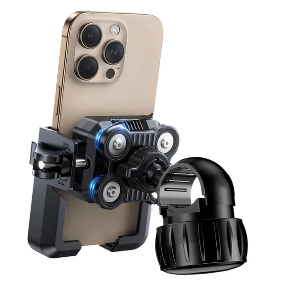 Universal Motorcycle Phone Holder with Double Shock Absorb for Smooth Travel