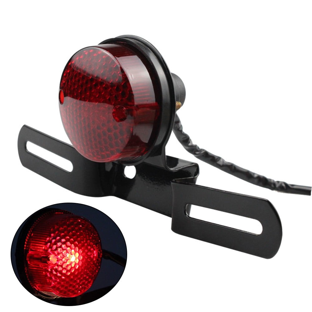 Universal Motorcycle Rear Fender Tail Light Dirt Bike LED Taillight Brake Stop License Plate Lamp For Trail/ Motorcycle Parts