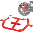 Universal Motorcycle Rear Wheel Tie down Strap, Transportation Bundle