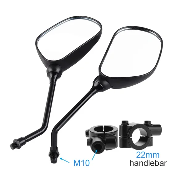 Universal Motorcycle Rearview Mirror M10 M8 For Motorbike Scooter ATV QUAD BUGGY BIKE With Alloy Holder 25mm 22mm Handlebar