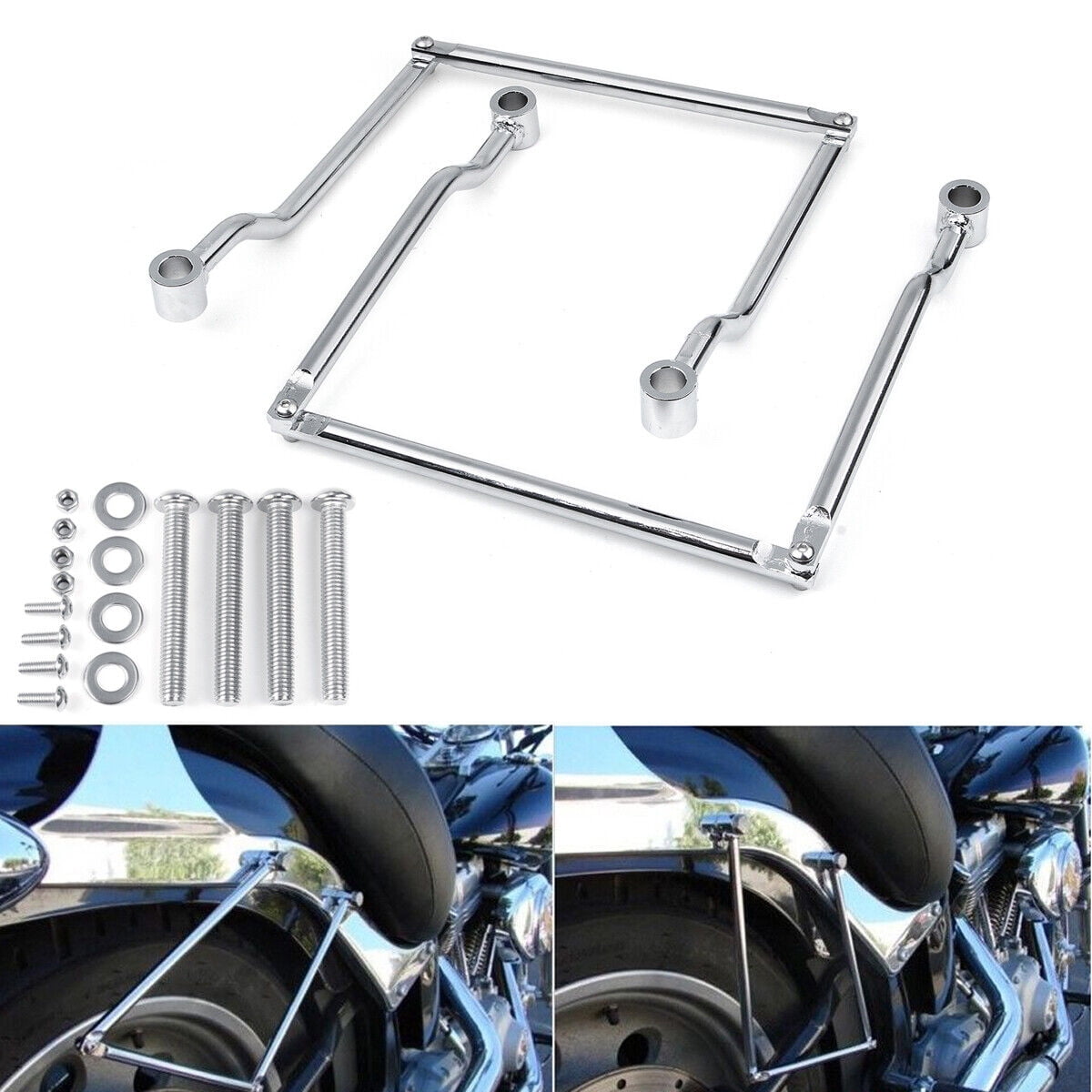 Side Saddle Bag Mounting Bracket Black Left Fit For Triumph Bobber 201 - View #8