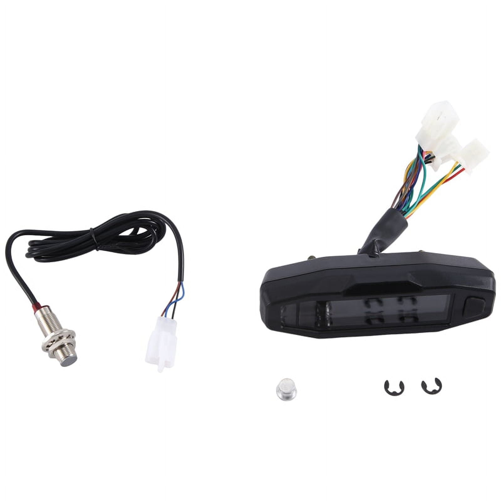 Universal Motorcycle Speedometer Tachometer Oil Gauge HD Screen Digital Meters Instrument Cluster Turn Signal Light(B)