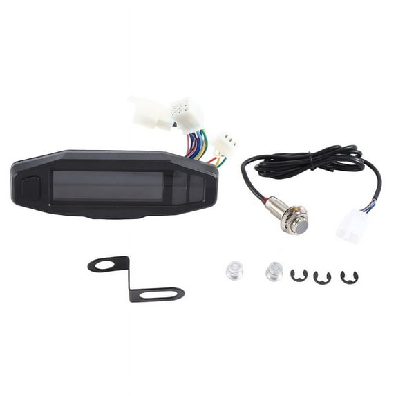 Universal Motorcycle Speedometer Tachometer Oil Gauge HD Screen Digital Meters Instrument Cluster Turn Signal Light(C)