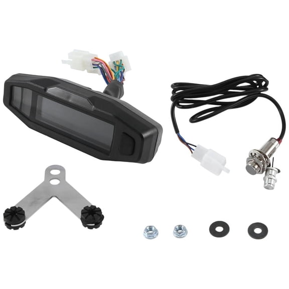 Universal Motorcycle Speedometer Tachometer Oil Gauge HD Screen Digital Meters Instrument Cluster Turn Signal Light(D)