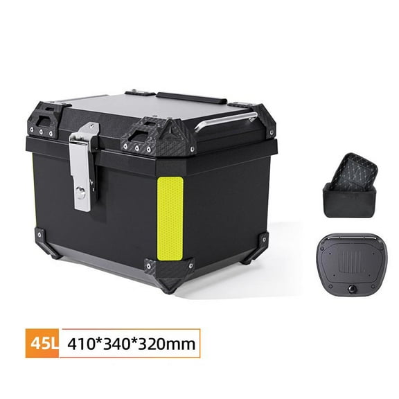 Universal Motorcycle Top Case, Waterproof And Dust-proof Motorbike Trunk Tail Box With Stainless Steel Anti-Theft Lock For Storing Helmet Luggage