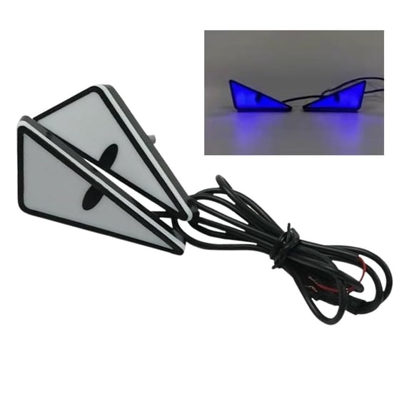 Universal Motorcycle and Car LED Triangle Demon Eye Lights with Dynamic Illumination and Easy Installation