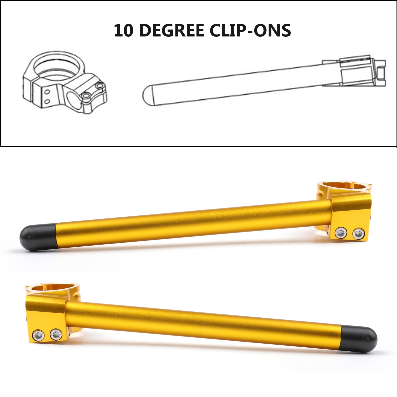 Paire De Leviers Long Levers CNC Or Pour Buell XB12 (avant 2008) - Compatibilité Stricte, Neufs