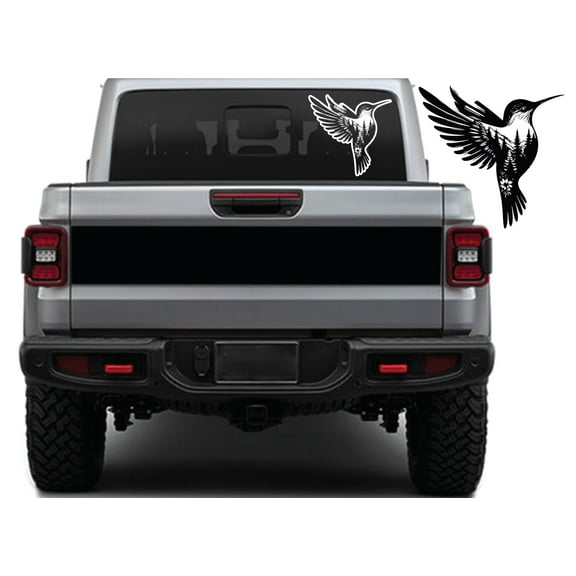 Universal Mountain Scene Humming Bird Vinyl Decal Hood Sticker Fits Jeep Wrangler/Gladiator & Most Vehicles - Universal 14" Tall