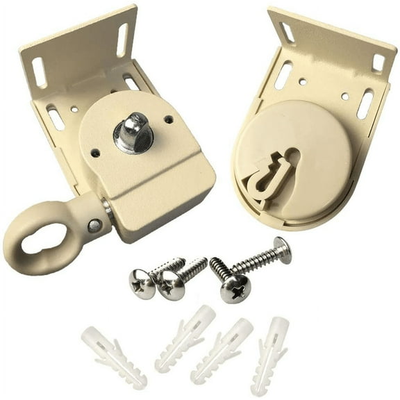Universal Mounting Brackets of Exterior Sun Shades,Outdoor/Indoor Roller up Blinds(Crank Operated/Cordless System),Beige