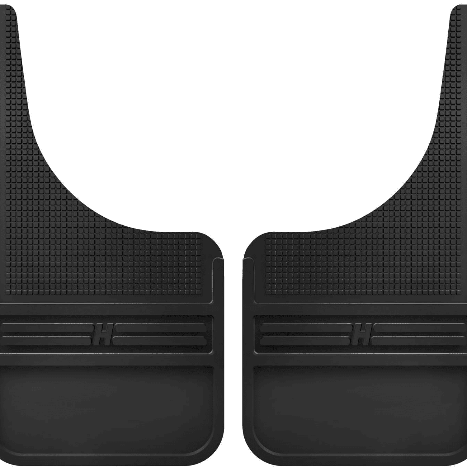 Universal Muddog Mud Flaps | Rubber Front Mud Flaps - 12" w/o Weight - Black (FITS Various Ford, Chevy, Dodge, GMC, Toyota, Nissan, Hummer
