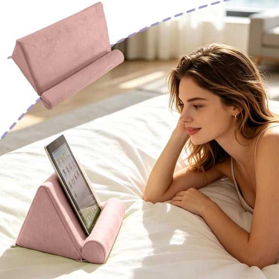 Universal Multi-Angle Reading Pillow for Tablet and Phone, Compatible with Beds and Sofas